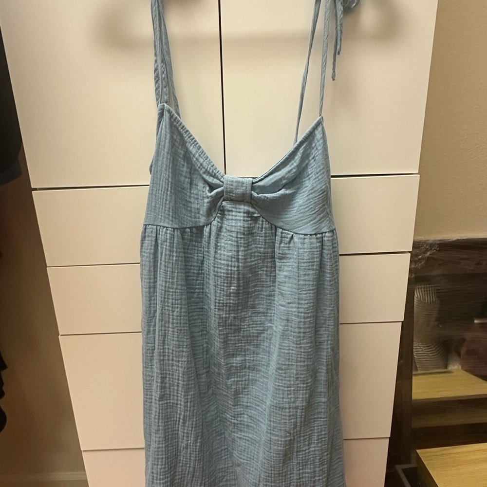 SHEIN Blue Mini Dress with Spaghetti Straps